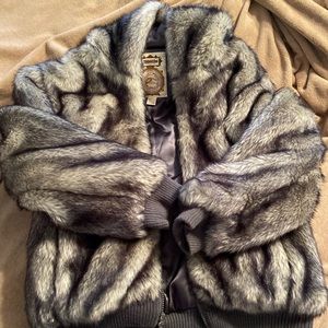 Hooded Faux Fur Coat Ablanche XXL